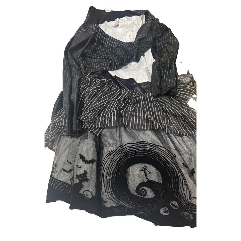 Jack Skellington Adult Size Large 12-14 (missing Bow Tie And Fingerless Gloves